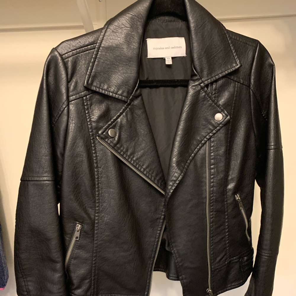 Cupcakes and Cashmere Faux Leather Jacket